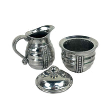 Load image into Gallery viewer, Pewter Creamer &amp; Sugar Bowl
