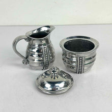 Load image into Gallery viewer, Pewter Creamer &amp; Sugar Bowl