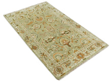 Load image into Gallery viewer, Green &amp; Beige Oushak Rug