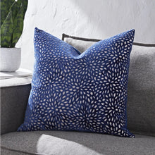 Load image into Gallery viewer, Blue Velvet Leaf Pillows