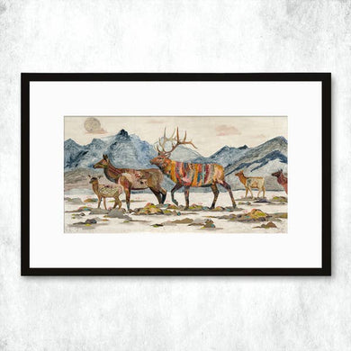 Dolan Geiman Signed Print Elk Headed Home