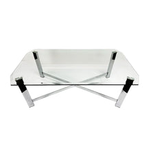 Load image into Gallery viewer, Glass &amp; Chrome Coffee Table