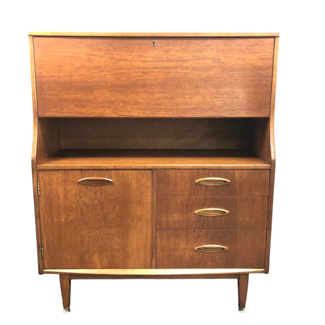 Modern Teak Secretary Desk