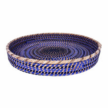 Load image into Gallery viewer, Blue Woven Basket Tray