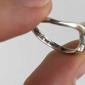 Wavy Sterling & Turquoise Ring