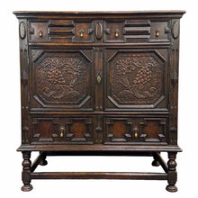 Load image into Gallery viewer, Antique Hand Carved Cupboard