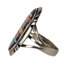 Load image into Gallery viewer, Multicolor Stone Stripe Ring