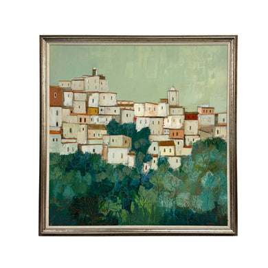 Modernist Italian Hillscape Painting