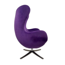 Load image into Gallery viewer, Modern Purple Velvet Chair