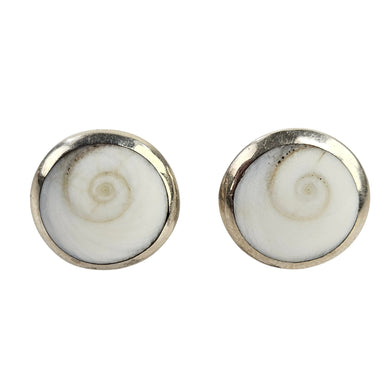 Shiva Eye Shell Sterling Earrings