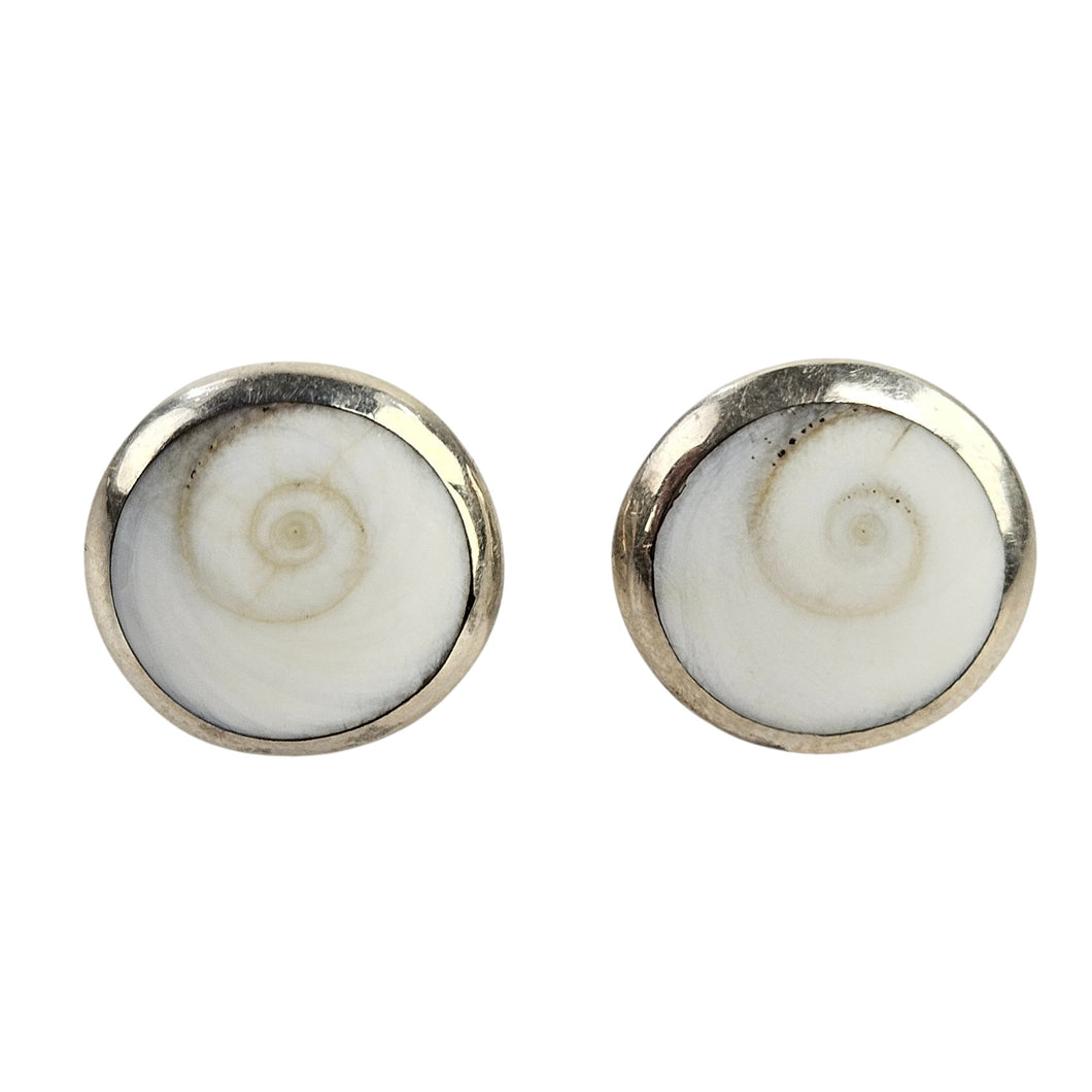Shiva Eye Shell Sterling Earrings