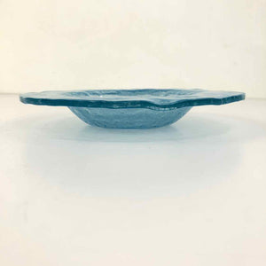 Blue Textured Glass Bowl