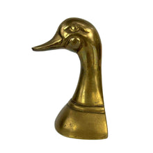 Load image into Gallery viewer, Brass Duck Head Bookend