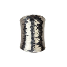 Load image into Gallery viewer, Wide Hammered Sterling Ring