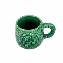 Load image into Gallery viewer, Green Basketweave Demitasse