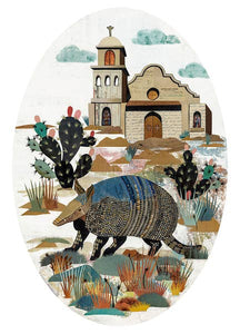 Dolan Geiman Signed Print Armadillo at the Mission