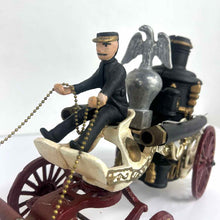 Load image into Gallery viewer, Cast Iron Fire Pumper Wagon Toy