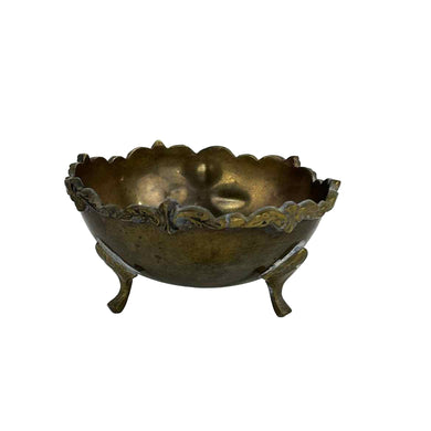 Small Brass Footed Bowl