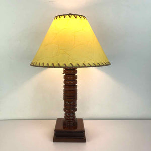 Turned Wooden Lamp