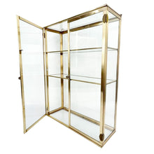 Load image into Gallery viewer, Brass &amp; Glass Display Case