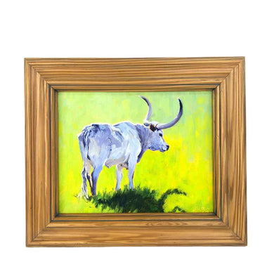 Longhorn on Green Painting