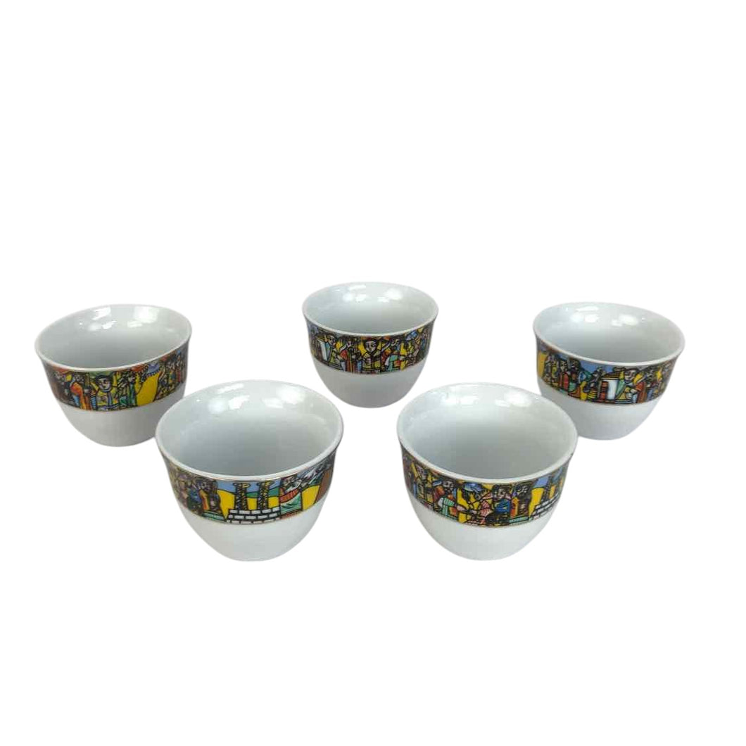 Ethiopian Porcelain Coffee Cups