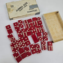 Load image into Gallery viewer, Red Marblelike Dominoes