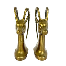 Load image into Gallery viewer, Brass Antelope Bookends