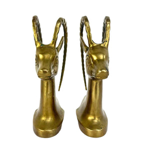 Brass Antelope Bookends