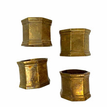 Load image into Gallery viewer, Brass Napkin Ring Set