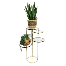 Load image into Gallery viewer, Gold Faux Bamboo Plant Stand