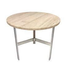 Load image into Gallery viewer, Travertine &amp; Stainless Steel Table