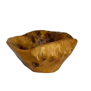 Carved Wooden Burl Bowl