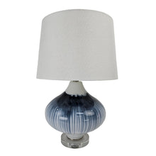 Load image into Gallery viewer, Modern Indigo Drip Glass Lamp