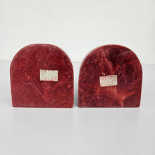 Load image into Gallery viewer, Red Marble Bookends