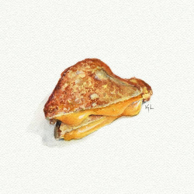 Grilled Cheese Minature Watercolor Print