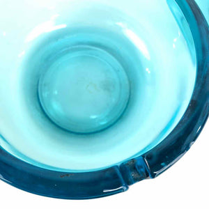 Blue Glass Ashtray