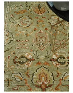 Green & Beige Oushak Rug