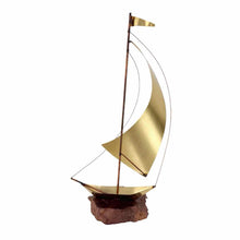 Load image into Gallery viewer, Brass Sailboat Sculpture