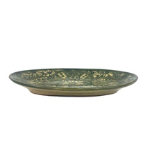 Load image into Gallery viewer, Green Floral Pottery Dish