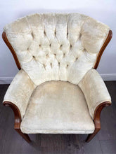 Load image into Gallery viewer, Ivory Velvet Chair