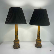 Load image into Gallery viewer, Mustard Toile Lamps
