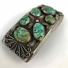 Load image into Gallery viewer, Sterling &amp; Turquoise Belt Buckle