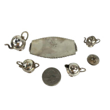 Load image into Gallery viewer, Sterling Silver Dollhouse Tea Set