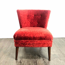 Load image into Gallery viewer, Crushed Red Velvet Chair