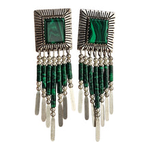 Load image into Gallery viewer, Malachite &amp; Sterling Earrings