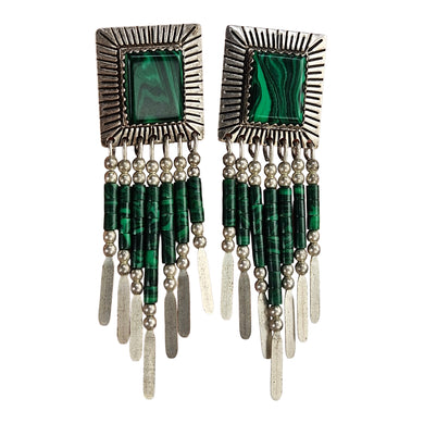 Malachite & Sterling Earrings