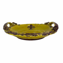 Load image into Gallery viewer, Fleur De Lis Pottery Platter