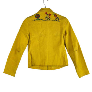 Embroidered Yellow Corduroy Shirt