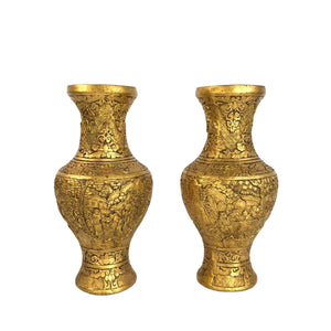 Gold Chinoiserie Vases